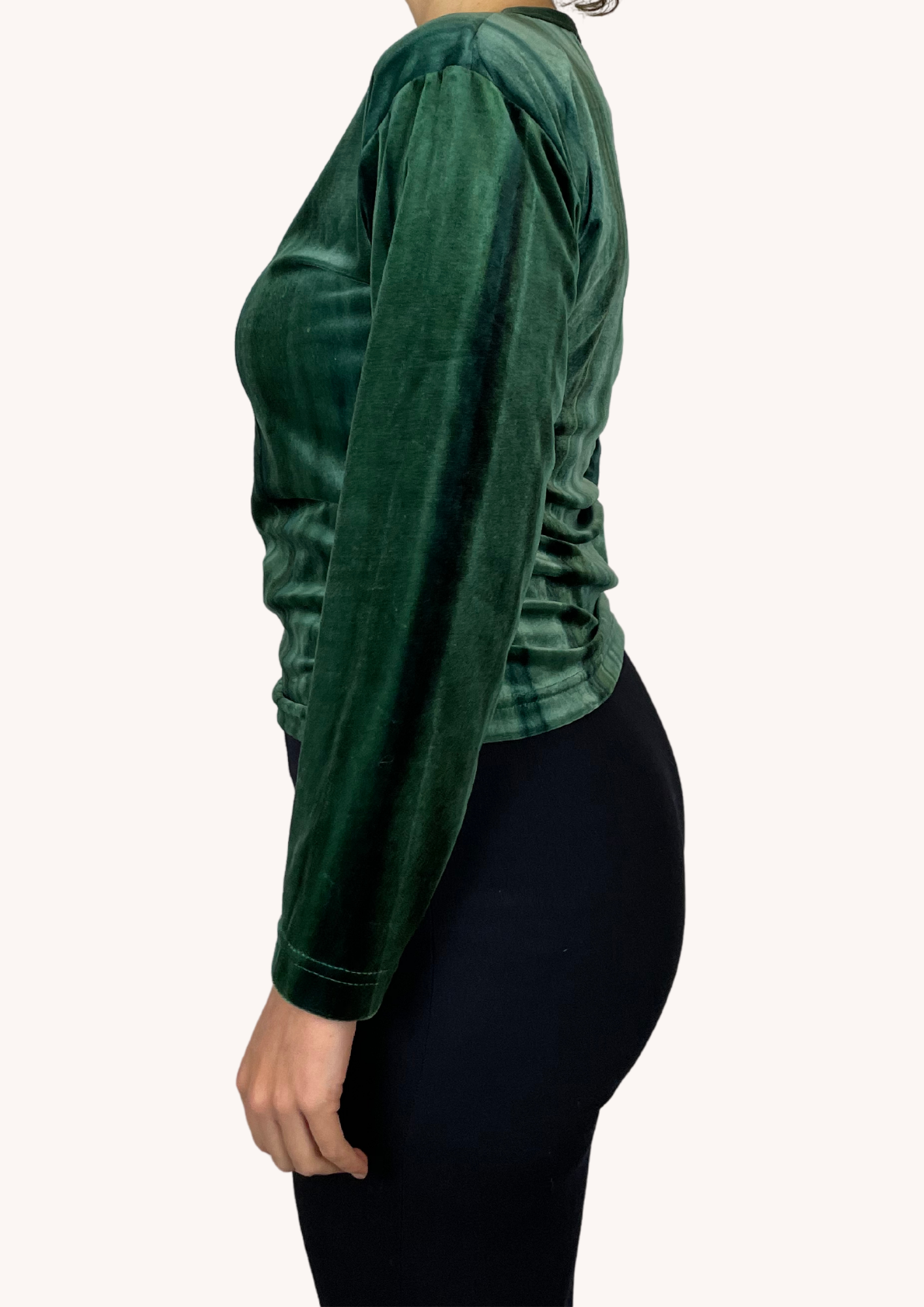 Green ombre velvet top